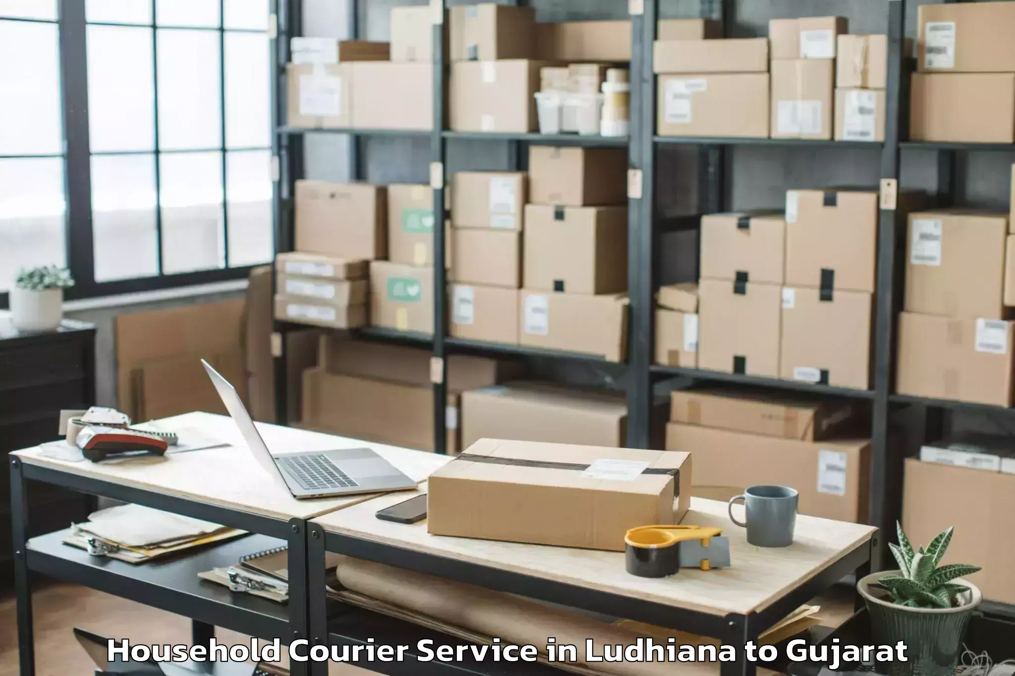 Trusted Ludhiana to Jodiya Bandar Household Courier